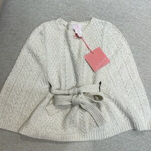Gold shimmer poncho sweater - Sizes available 5 & 6 yrs
